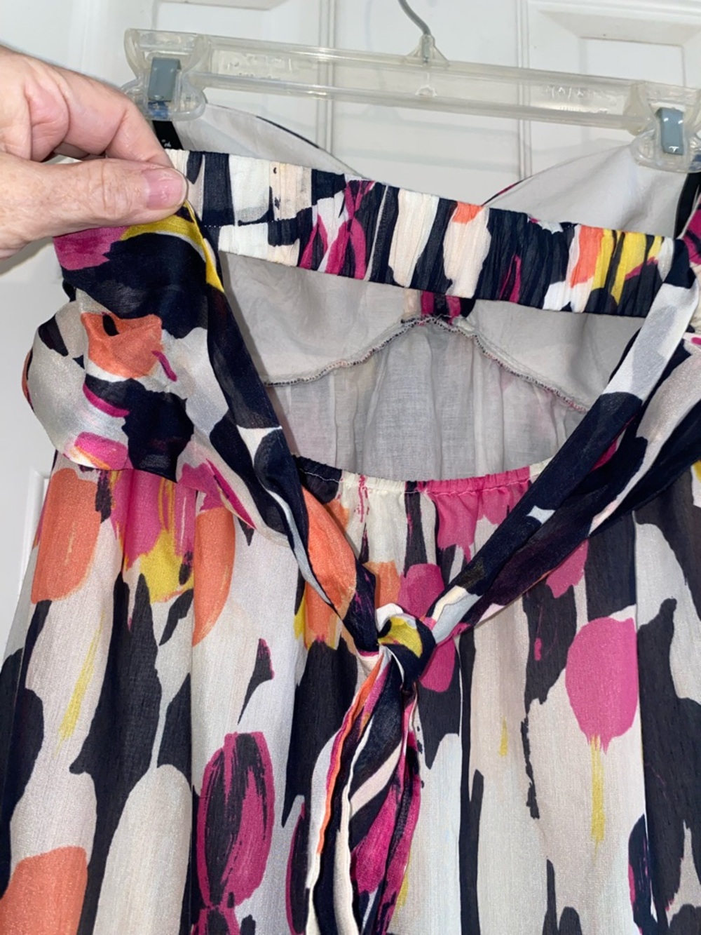 Allen B. by Allen Schwartz Strapless Floral Maxi-Pink, Black, Cream Malika Print - Picture 4 of 7